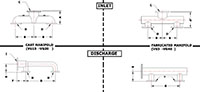 Vooner VaneGard® Liquid Ring Vacuum Pumps Inlet and Discharge Manifold Drawings - 2